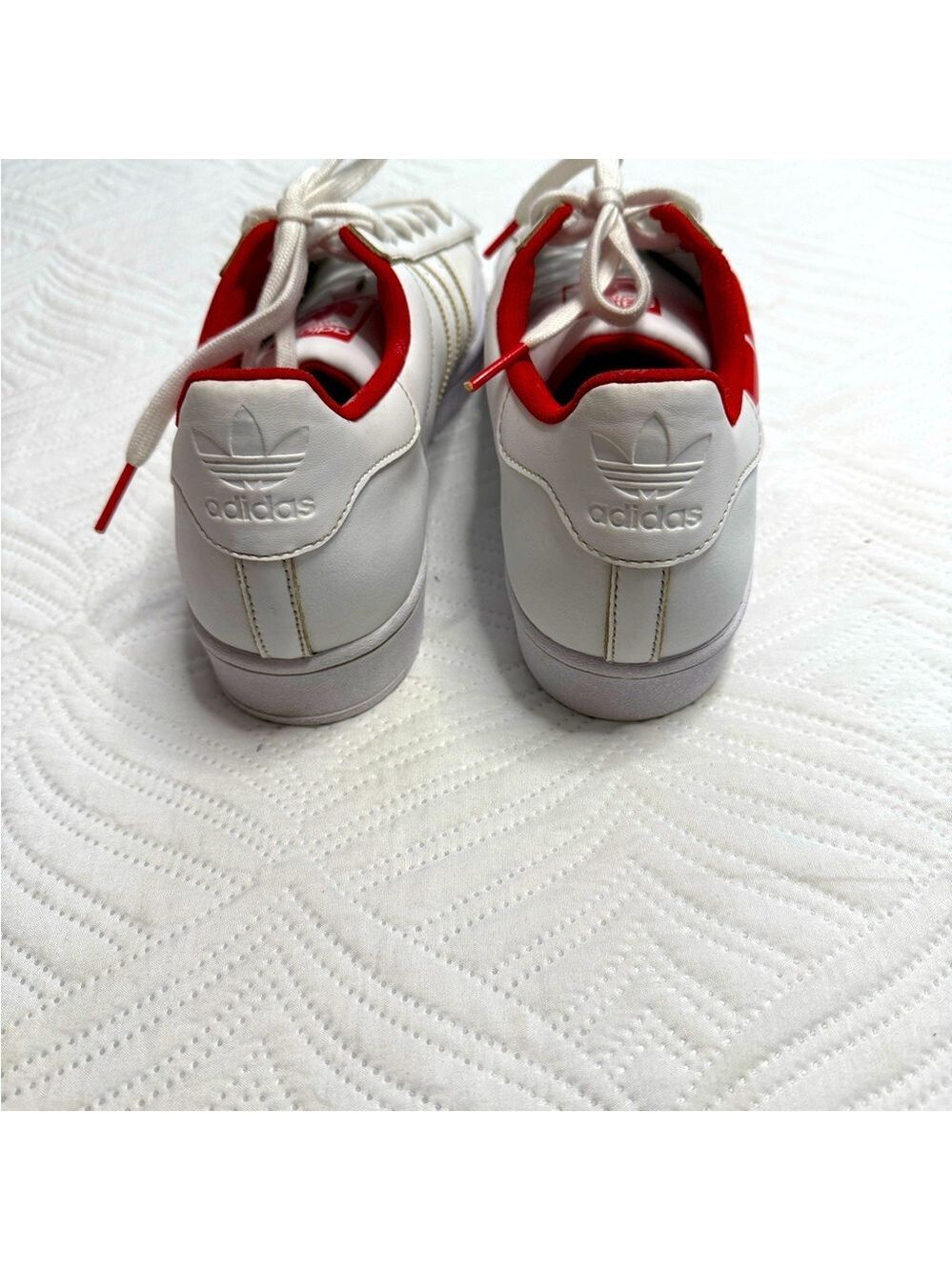 Adidas Original Superstar men’s White Leather Low Top Sneakers. Size 12 - Picture 6 of 7